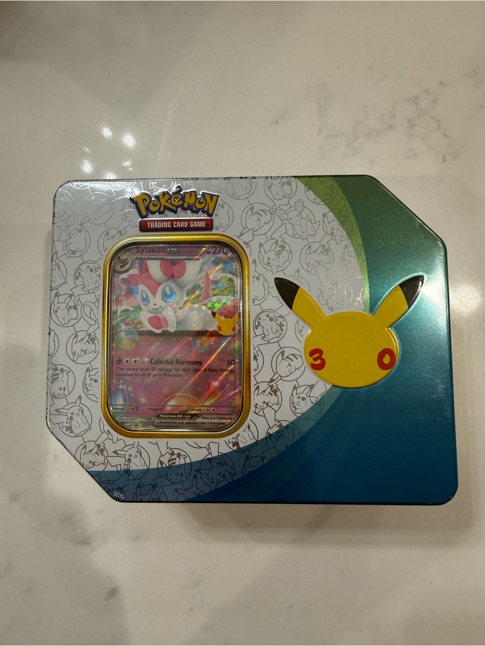 Pokémon 30th celebration -Trading Card Game Tin - Blue/Green. Brand new